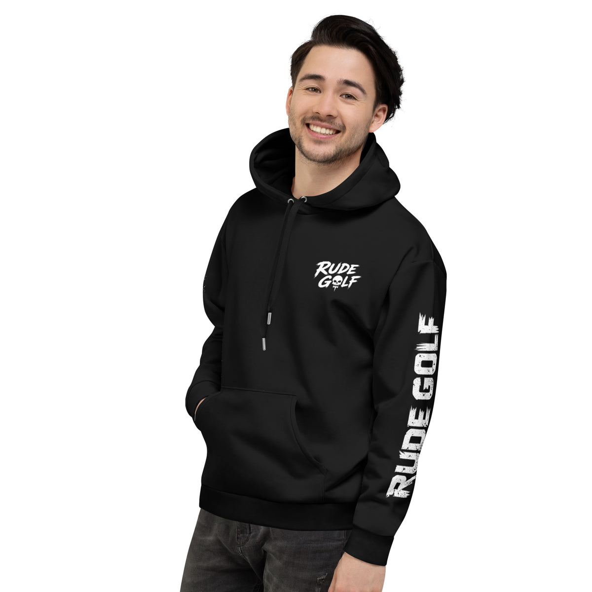 SLAY THE DAY Skull Golf Hoodie — left side view