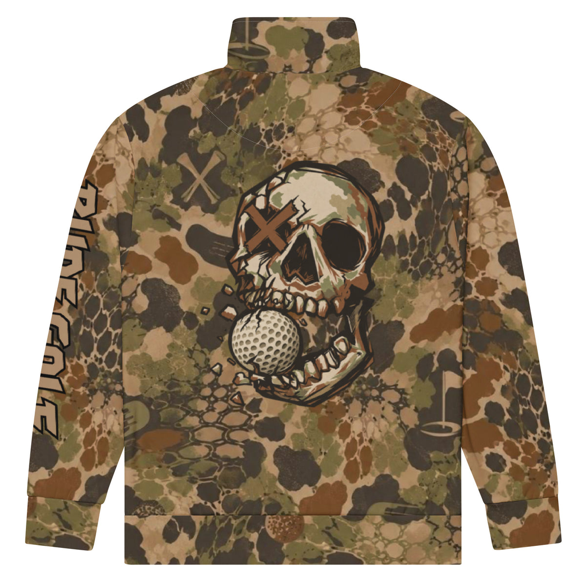 SO RUDE — Hex Skull Camo Track Jacket — back view