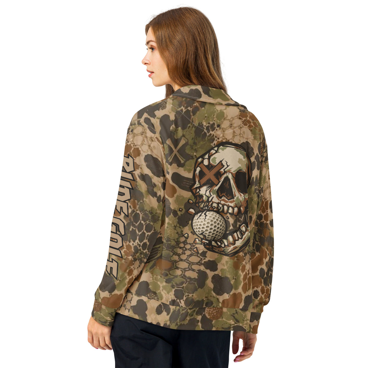 SO RUDE — Hex Skull Camo Track Jacket — back view