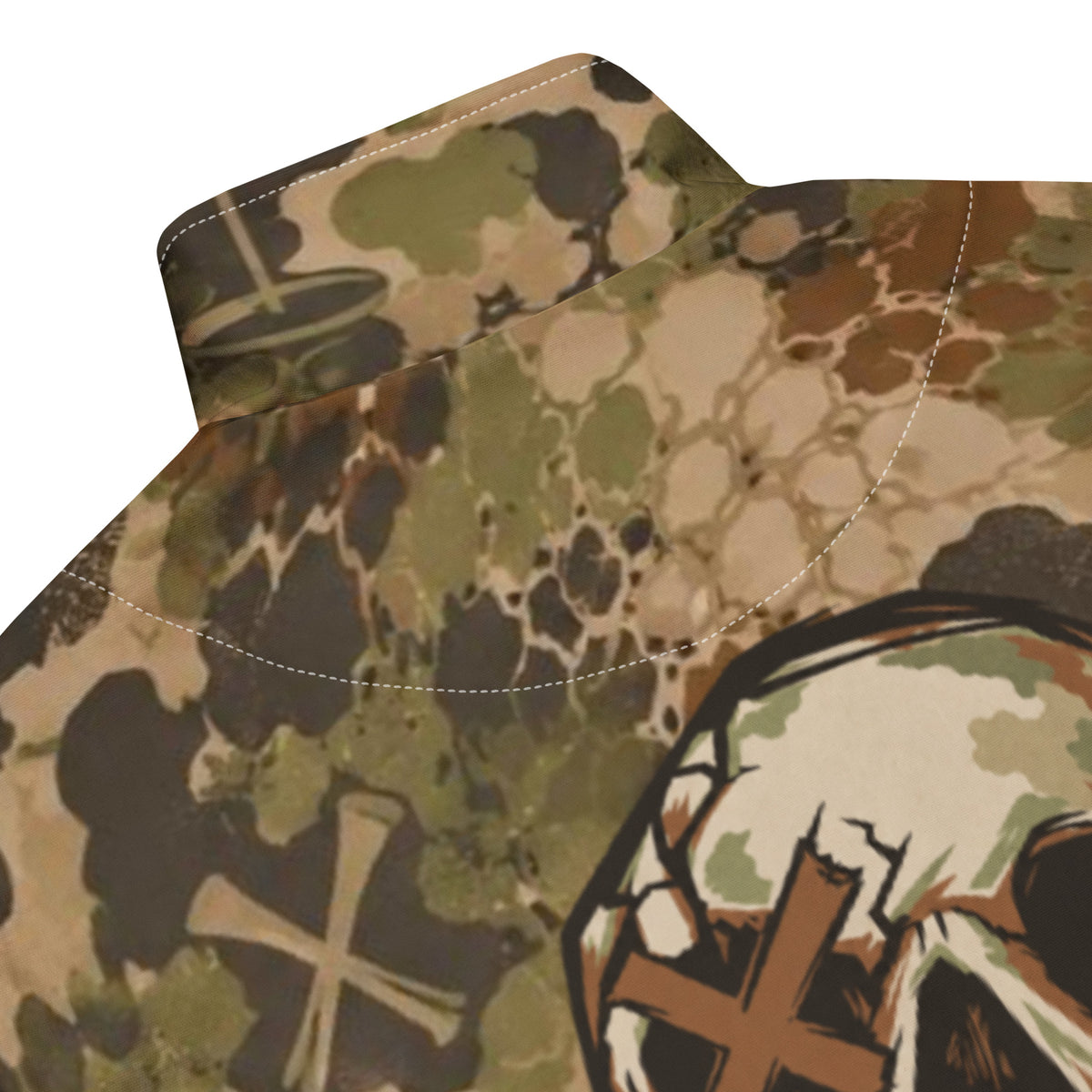 SO RUDE — Hex Skull Camo Track Jacket — design detail