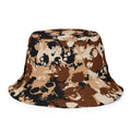 DOUBLE TROUBLE — Reversible Skull Camo Bucket Hat — front view