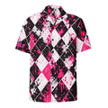 PINK SLIP — Pink Argyle Golf Button-Up — front view
