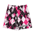 RUDE PINK — Pink Argyle Long Shorts — front view