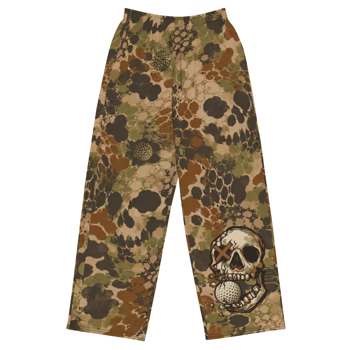 ROUGH COUNTRY — Skull Camo Wide-Leg Pants — front view