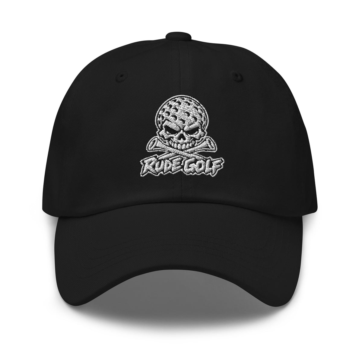 LEGEND — Embroidered Skull Golf Hat — front view