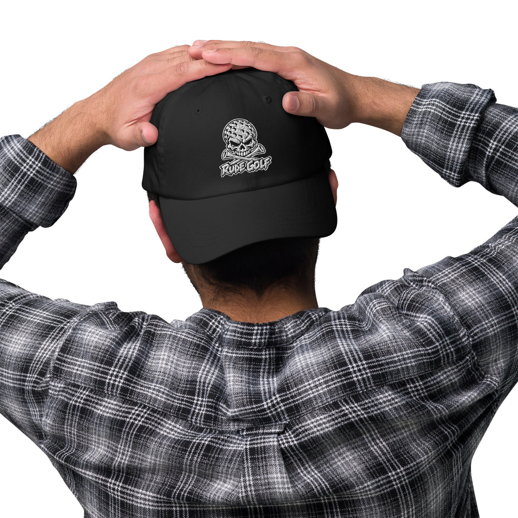 LEGEND — Embroidered Skull Golf Hat — front view