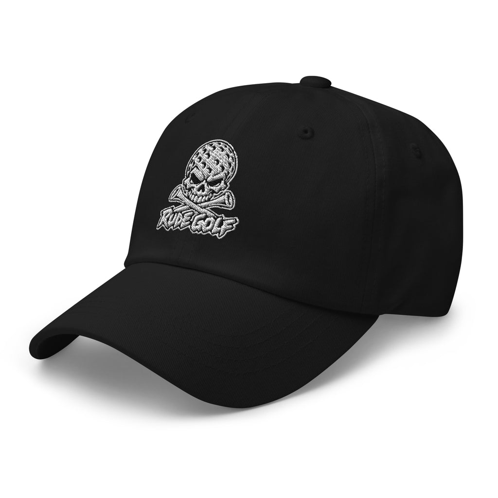 LEGEND — Embroidered Skull Golf Hat — left front view
