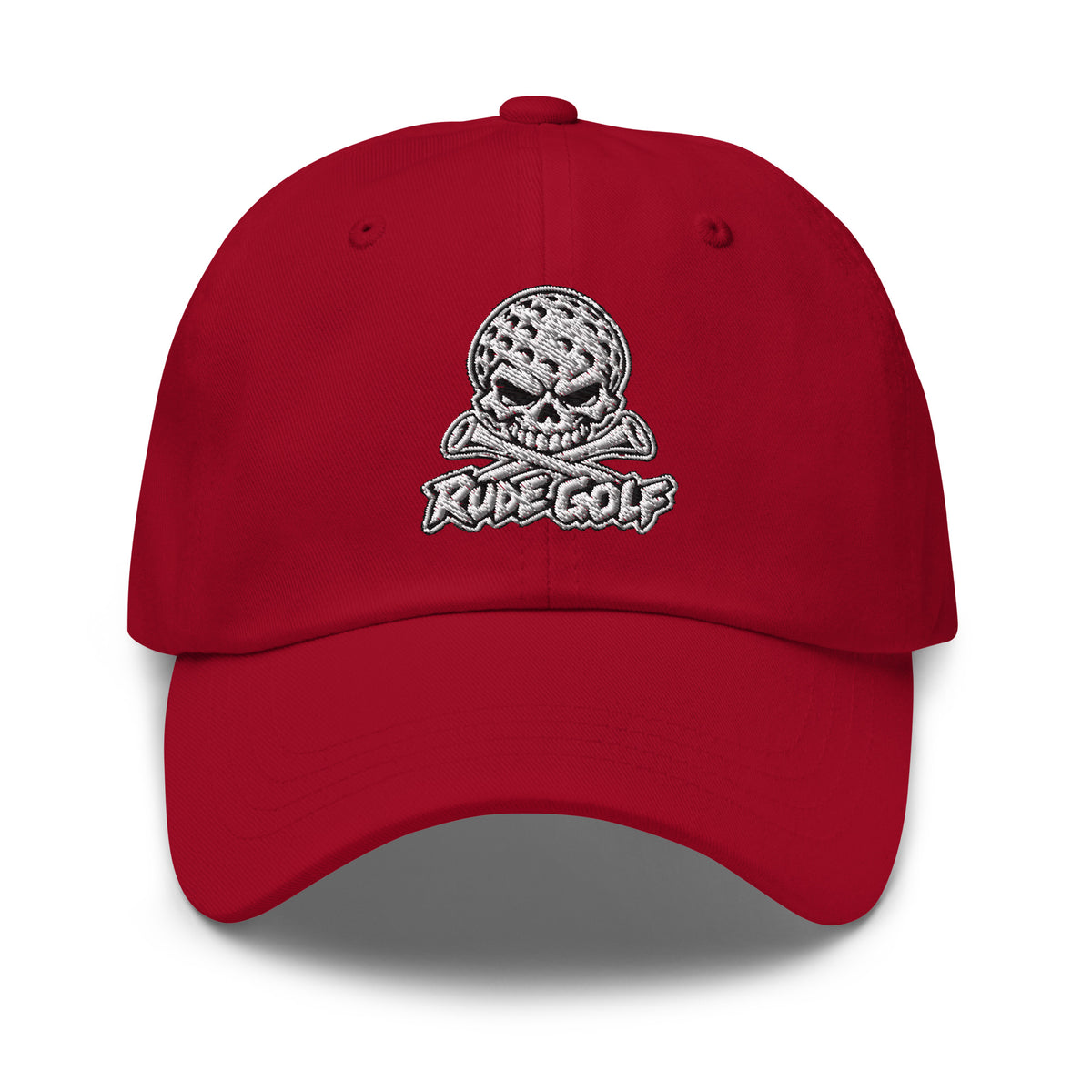 LEGEND — Embroidered Skull Golf Hat — front view