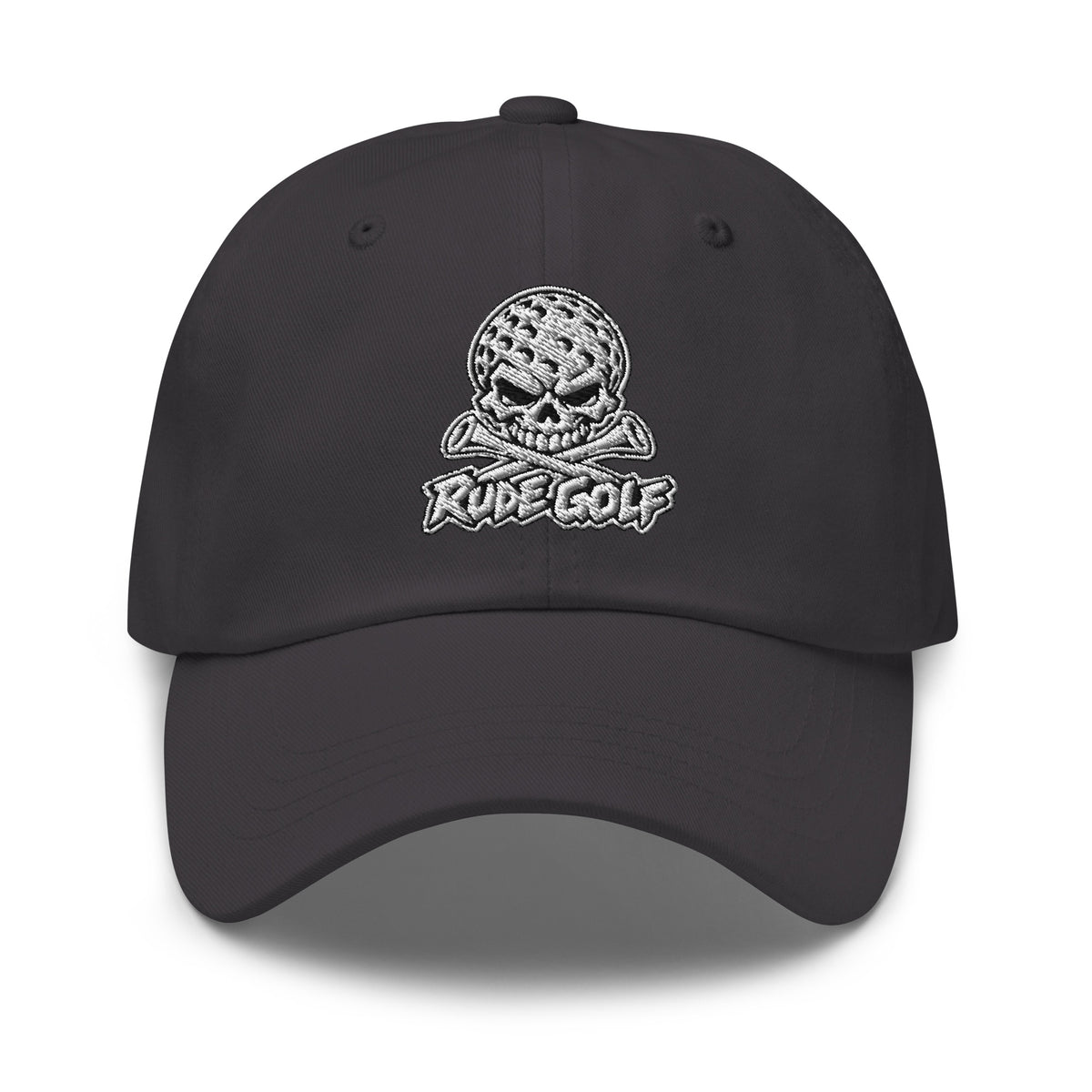 LEGEND — Embroidered Skull Golf Hat — front view