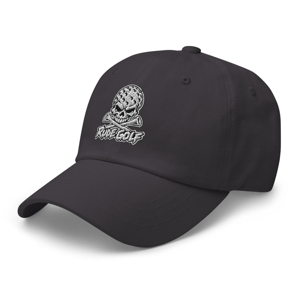 LEGEND — Embroidered Skull Golf Hat — left front view