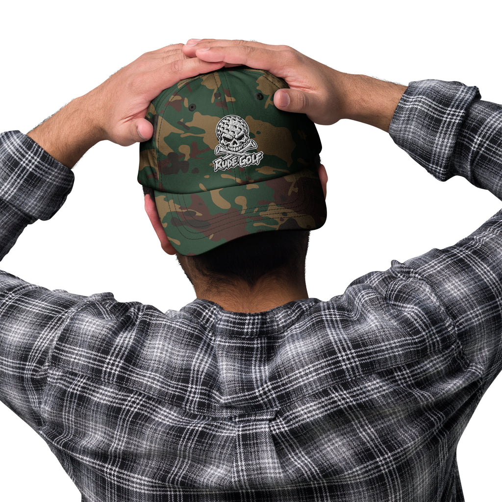 LEGEND — Embroidered Skull Golf Hat — front view