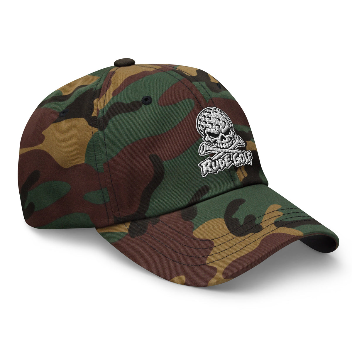 LEGEND — Embroidered Skull Golf Hat — right front view