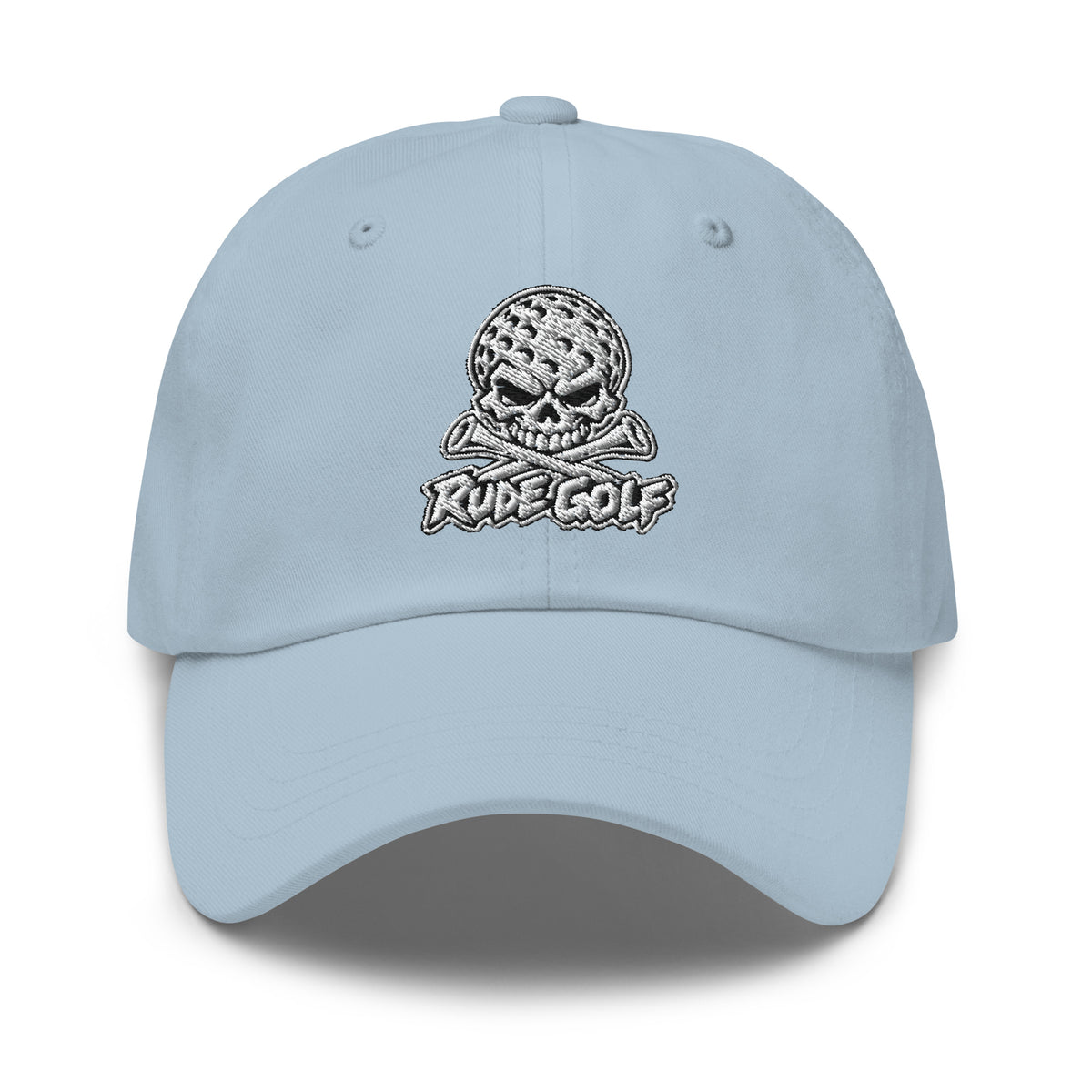 LEGEND — Embroidered Skull Golf Hat — front view