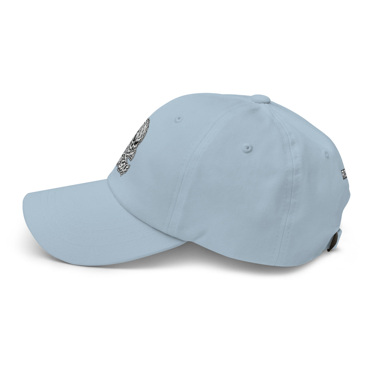 LEGEND — Embroidered Skull Golf Hat — left side view