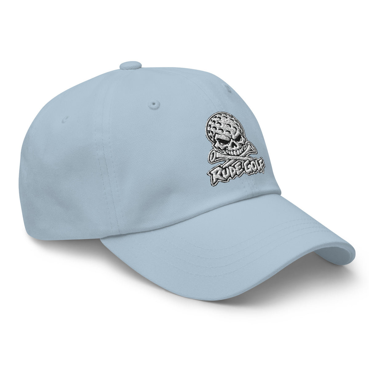 LEGEND — Embroidered Skull Golf Hat — right front view