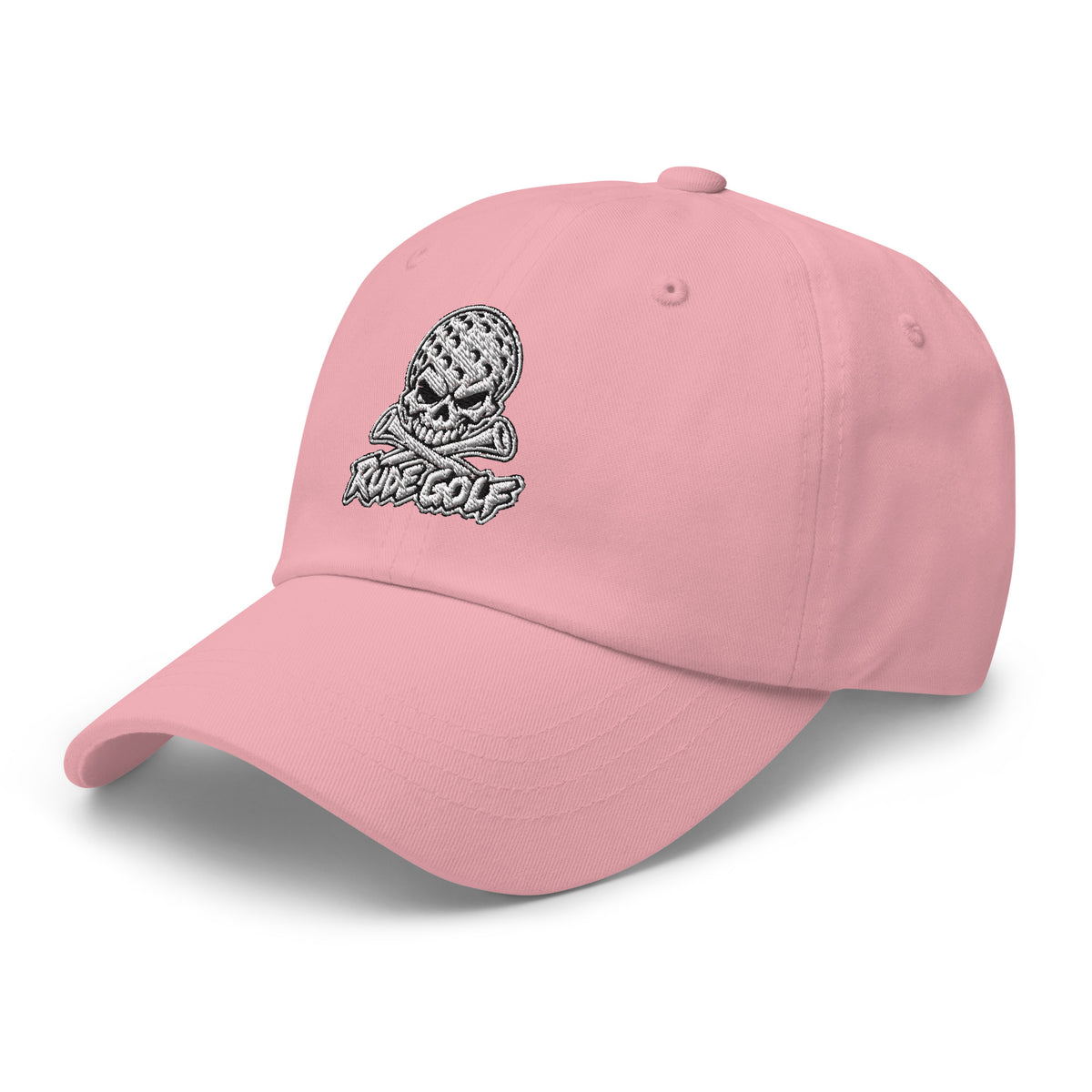 LEGEND — Embroidered Skull Golf Hat — left front view