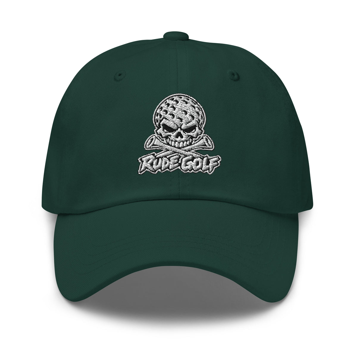 LEGEND — Embroidered Skull Golf Hat — front view
