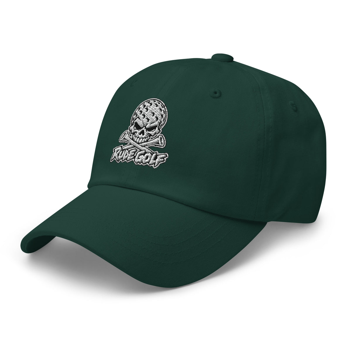 LEGEND — Embroidered Skull Golf Hat — left front view