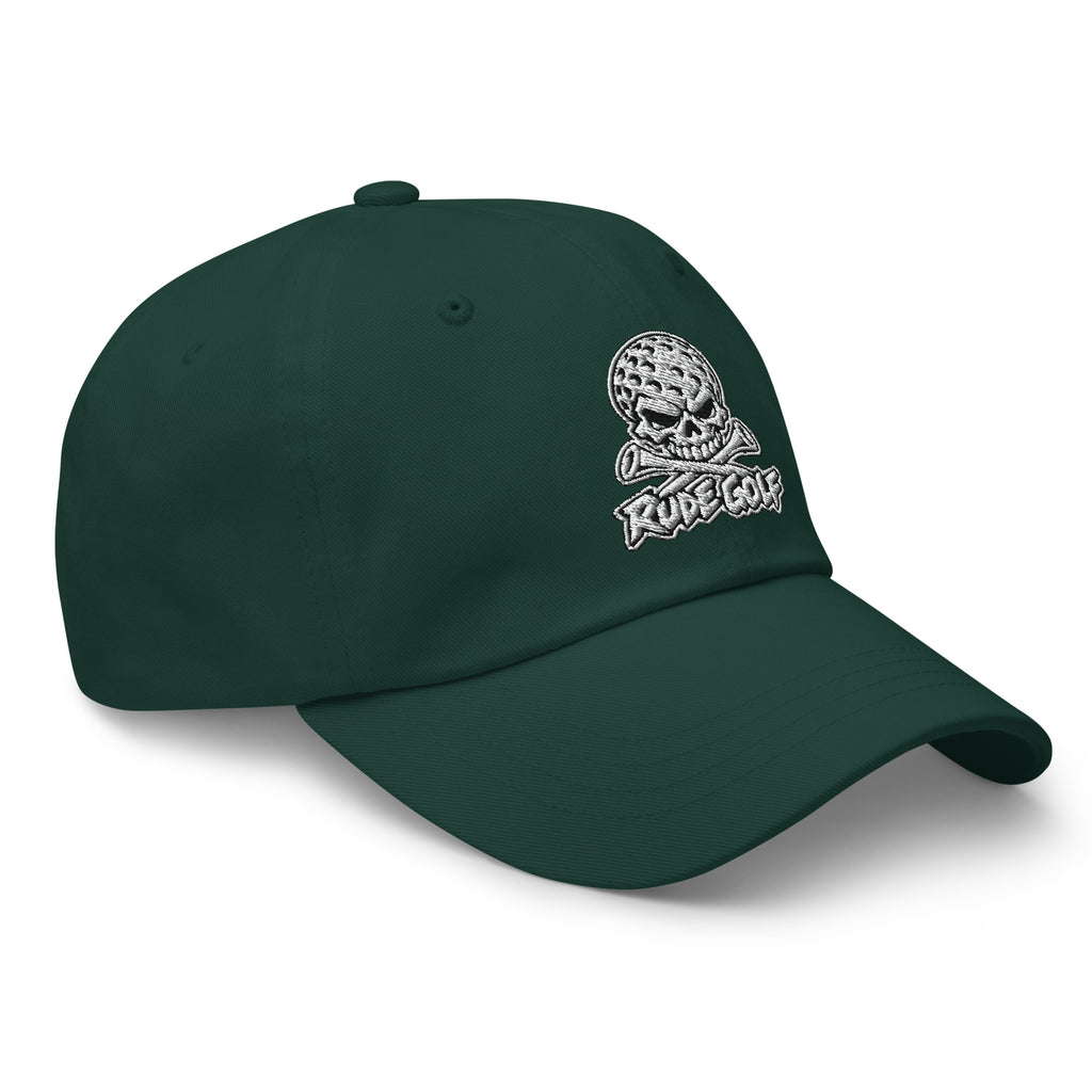 LEGEND — Embroidered Skull Golf Hat — right front view