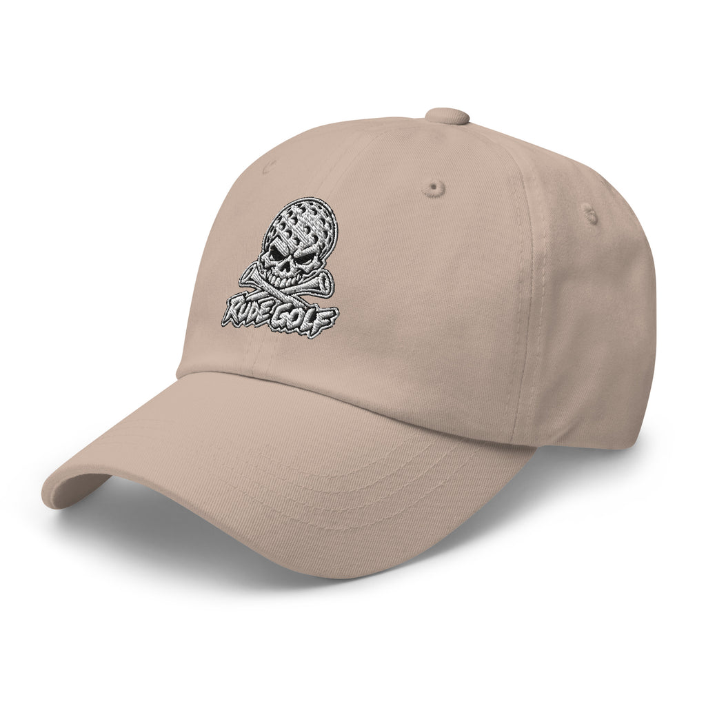 LEGEND — Embroidered Skull Golf Hat — left front view