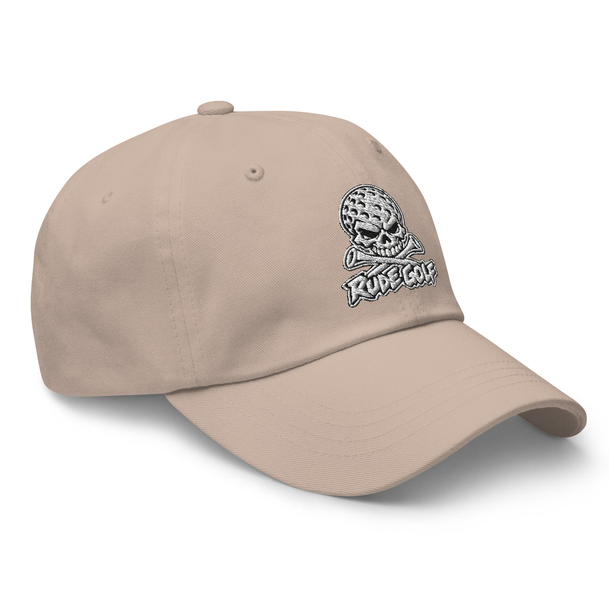 LEGEND — Embroidered Skull Golf Hat — right front view