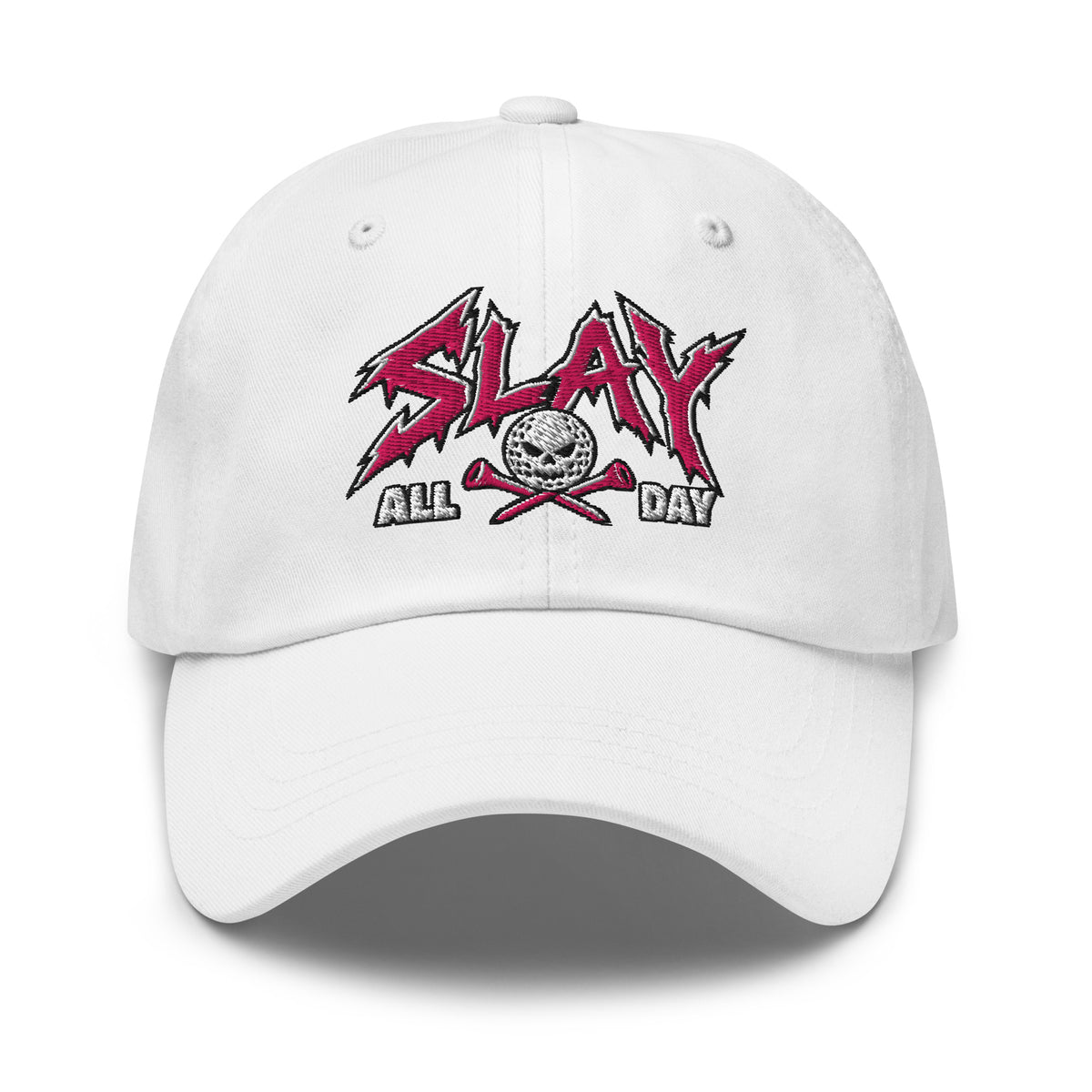 SLAY ALL DAY golf hat — front view