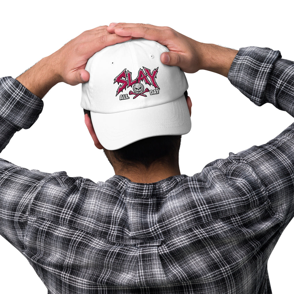 SLAY ALL DAY golf hat — front view
