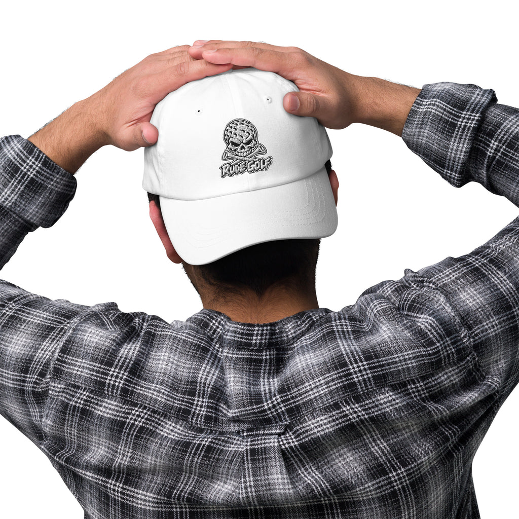 LEGEND — Embroidered Skull Golf Hat — front view