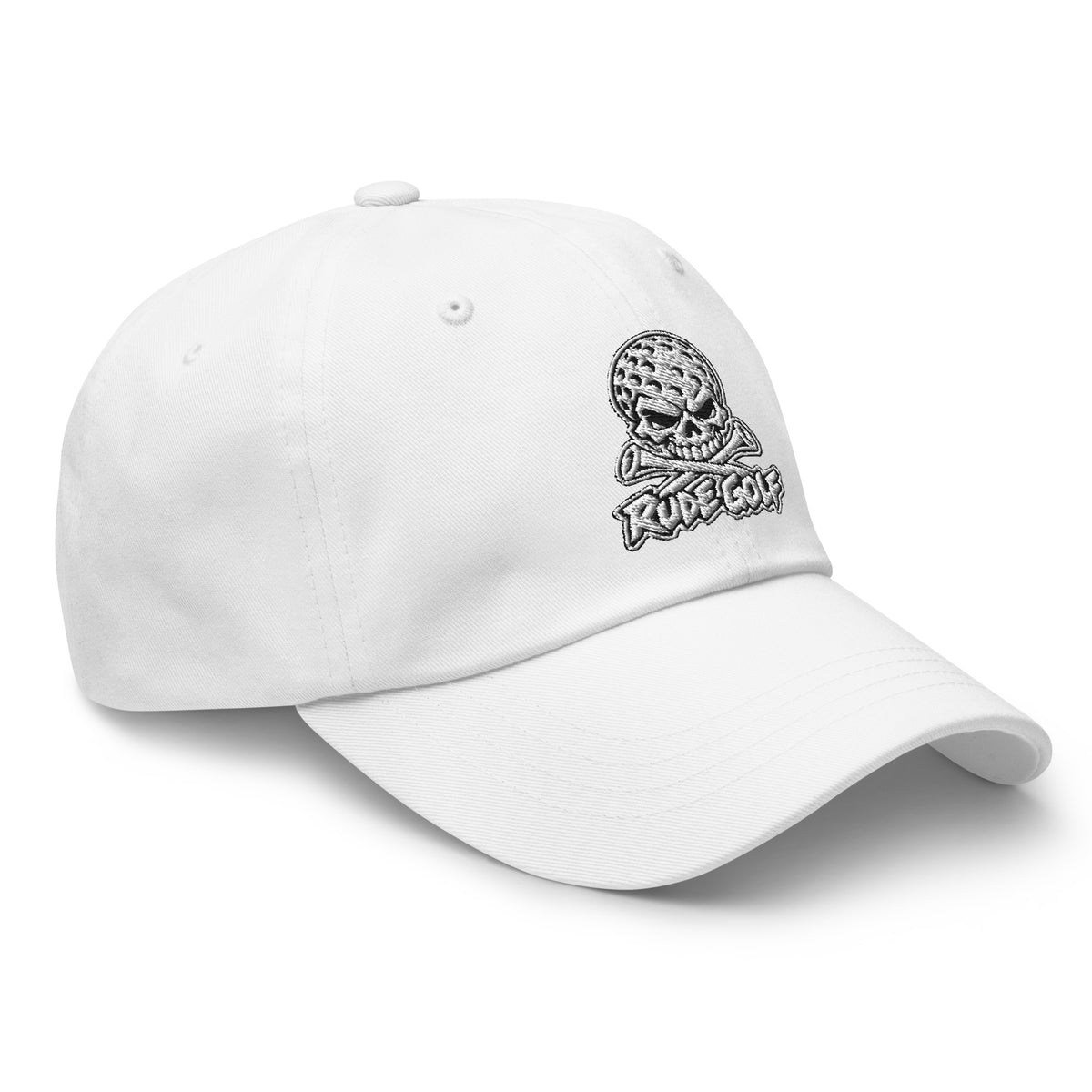 LEGEND — Embroidered Skull Golf Hat — right front view