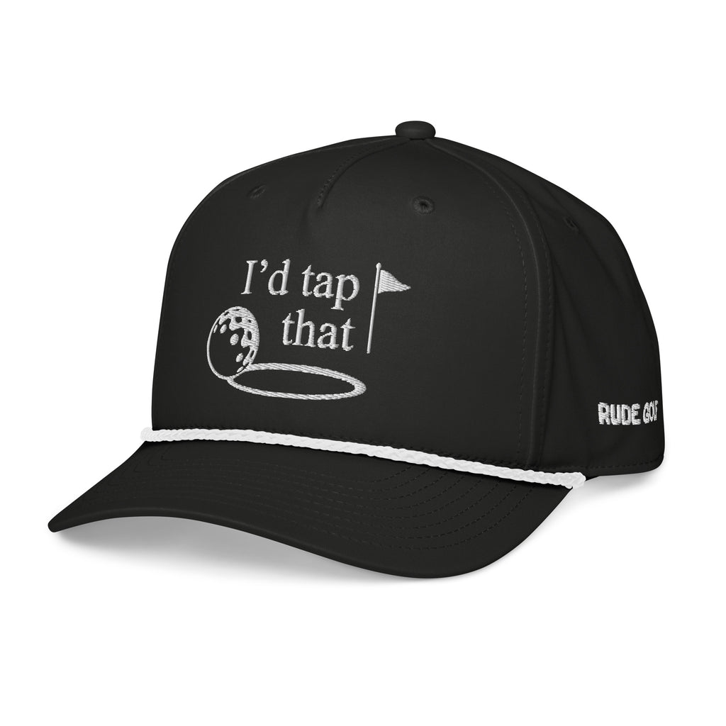 TAP THAT golf rope hat — left front view