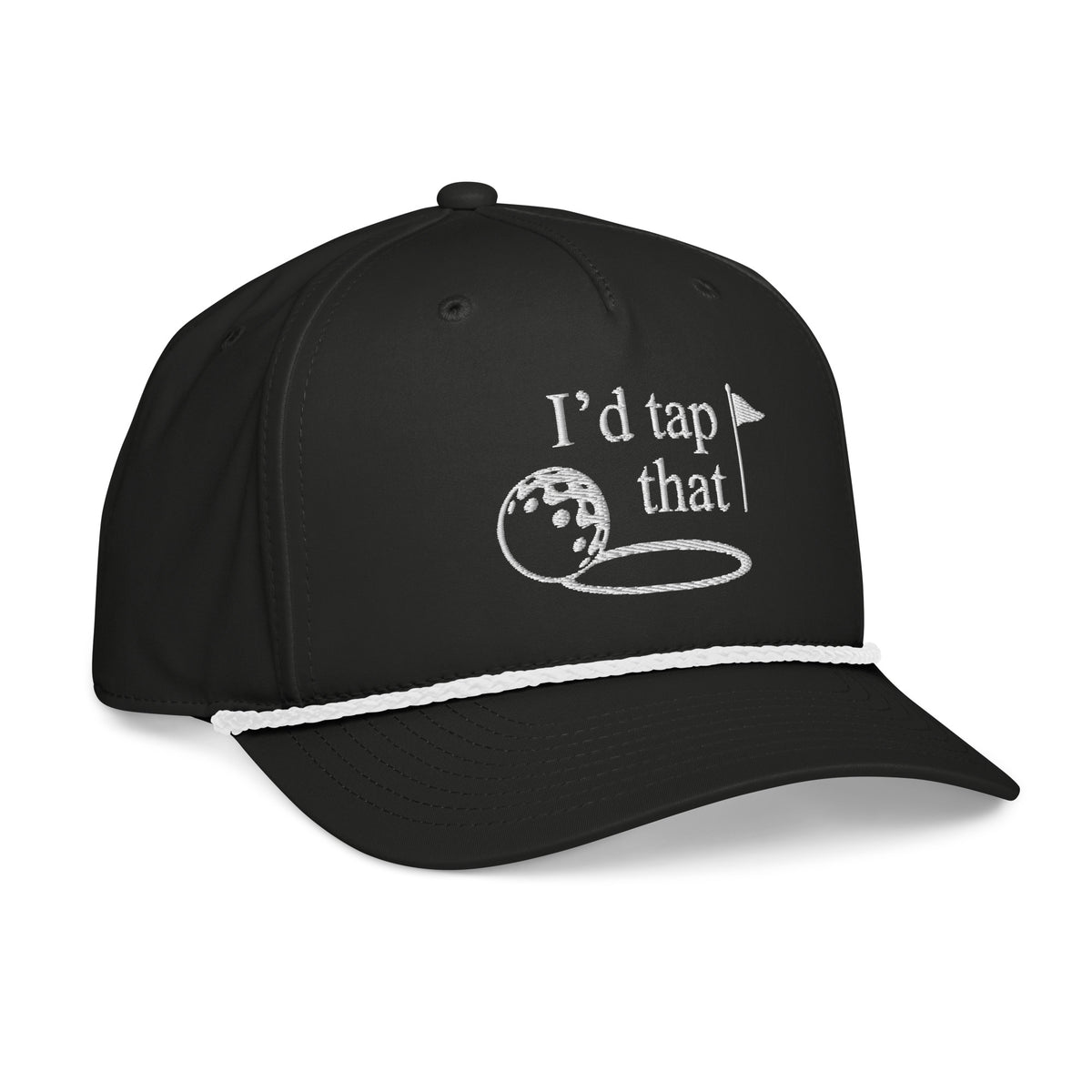 TAP THAT golf rope hat — right front view