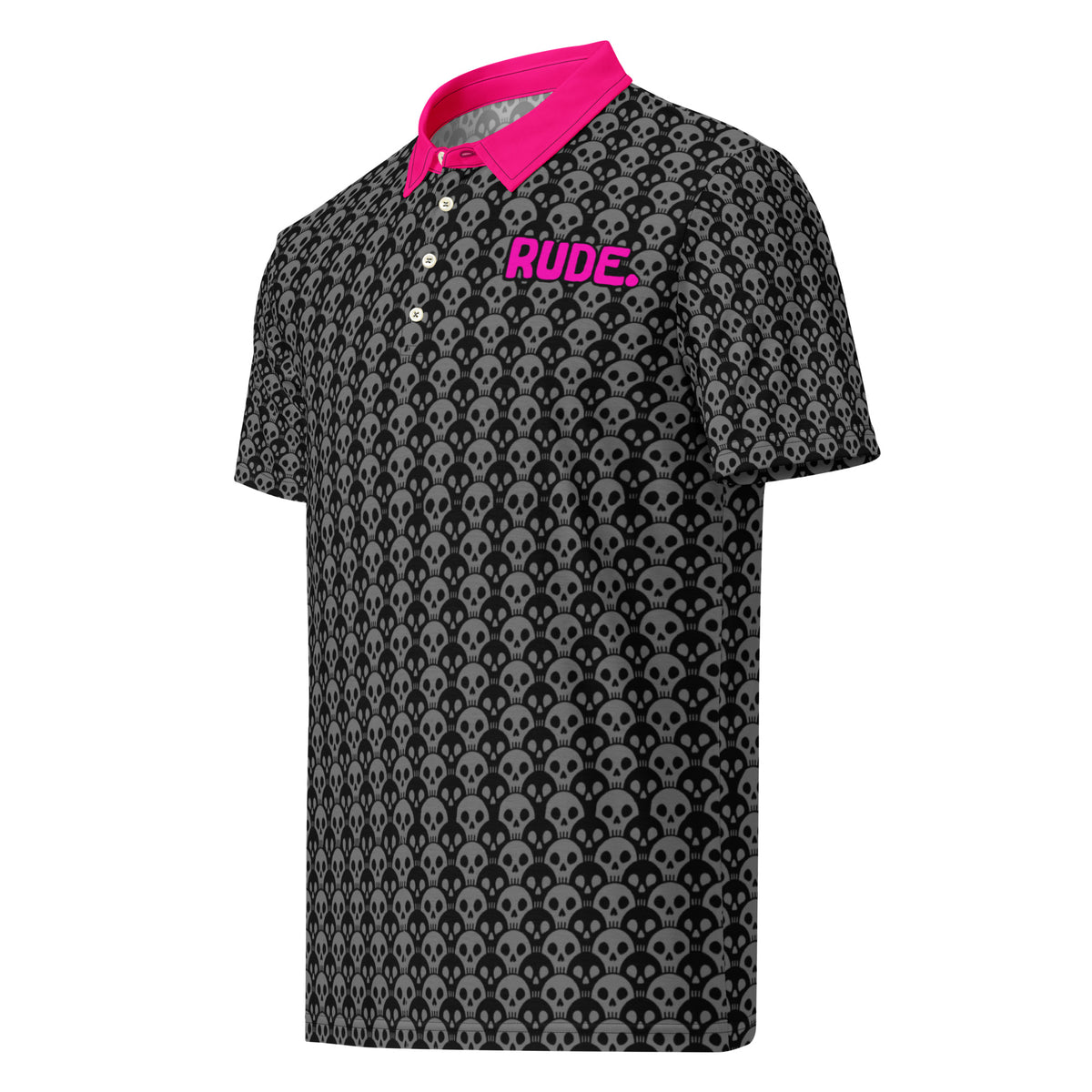 HALF DEAD golf polo — left front view