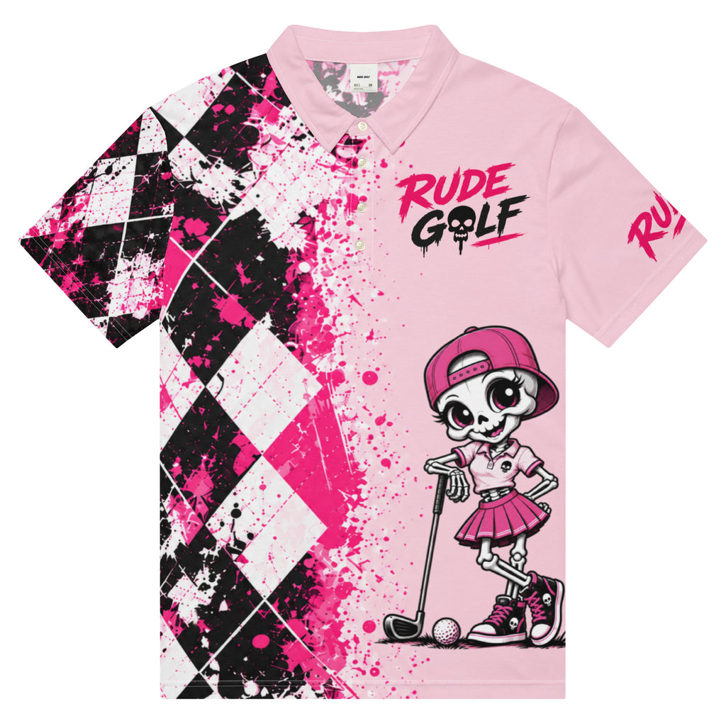 PRETTY DEADLY women’s golf polo — front view
