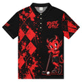 HELL OF A ROUND — Black & Red Golf Polo — front view