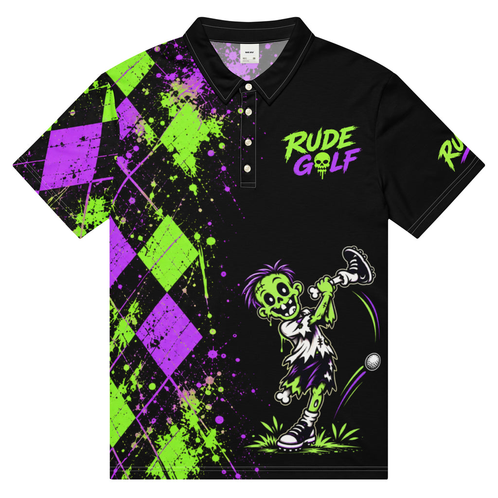 GREEN FEES — Zombie Golf Polo — front view