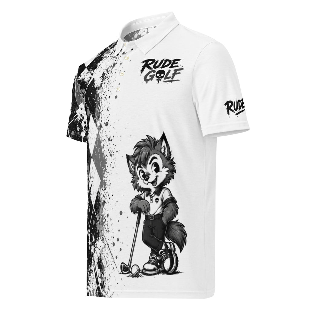 NIGHT CREATURE golf polo — left front view