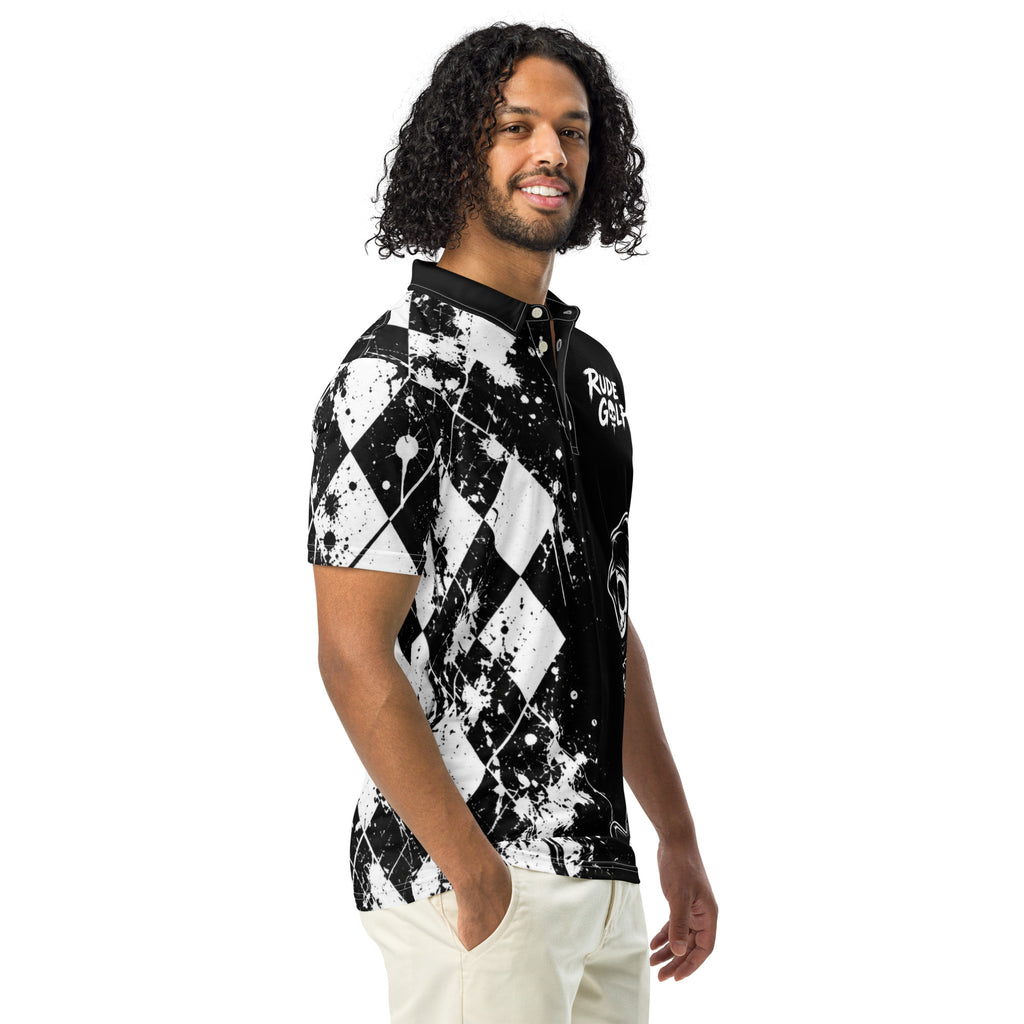 DEAD SERIOUS — Grim Reaper Golf Polo — right front view