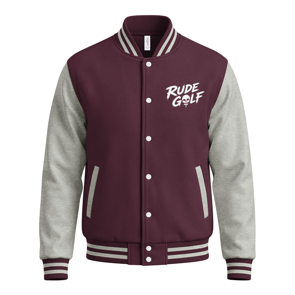 BITE THE DUST – Heavyweight Letterman Jacket — front view
