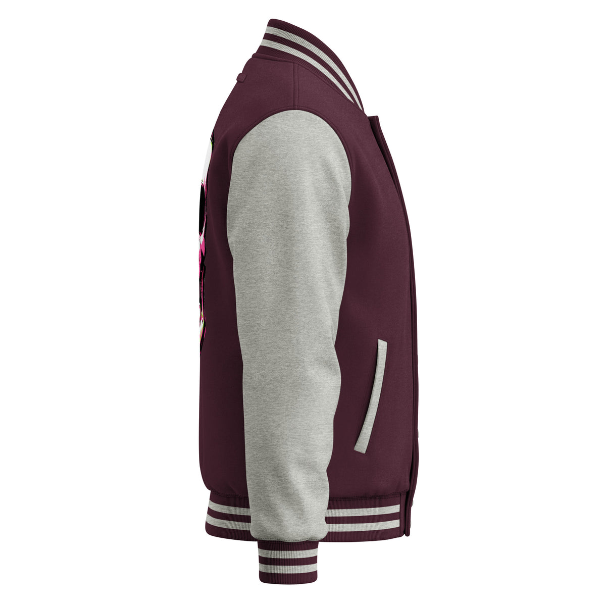 BITE THE DUST – Heavyweight Letterman Jacket — right side view
