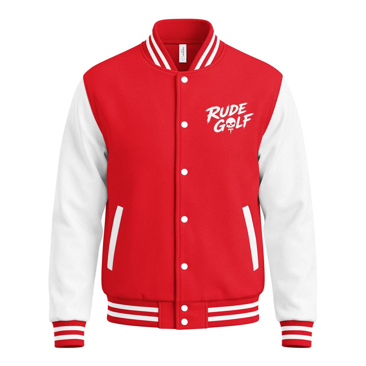 BITE THE DUST – Heavyweight Letterman Jacket — front view