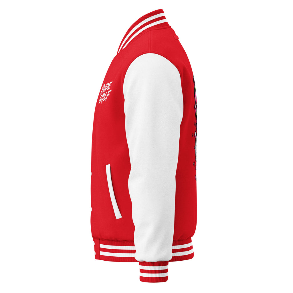 BITE THE DUST – Heavyweight Letterman Jacket — left side view