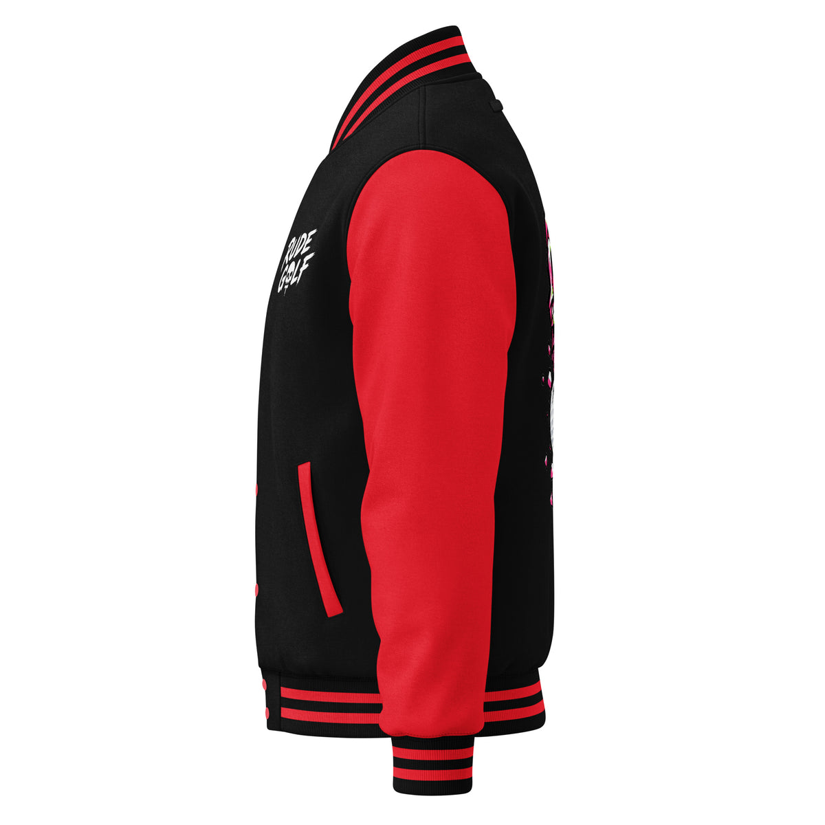 BITE THE DUST – Heavyweight Letterman Jacket — left side view