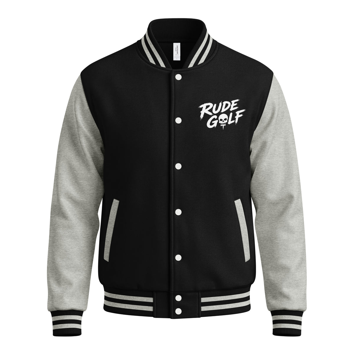 BITE THE DUST – Heavyweight Letterman Jacket — front view