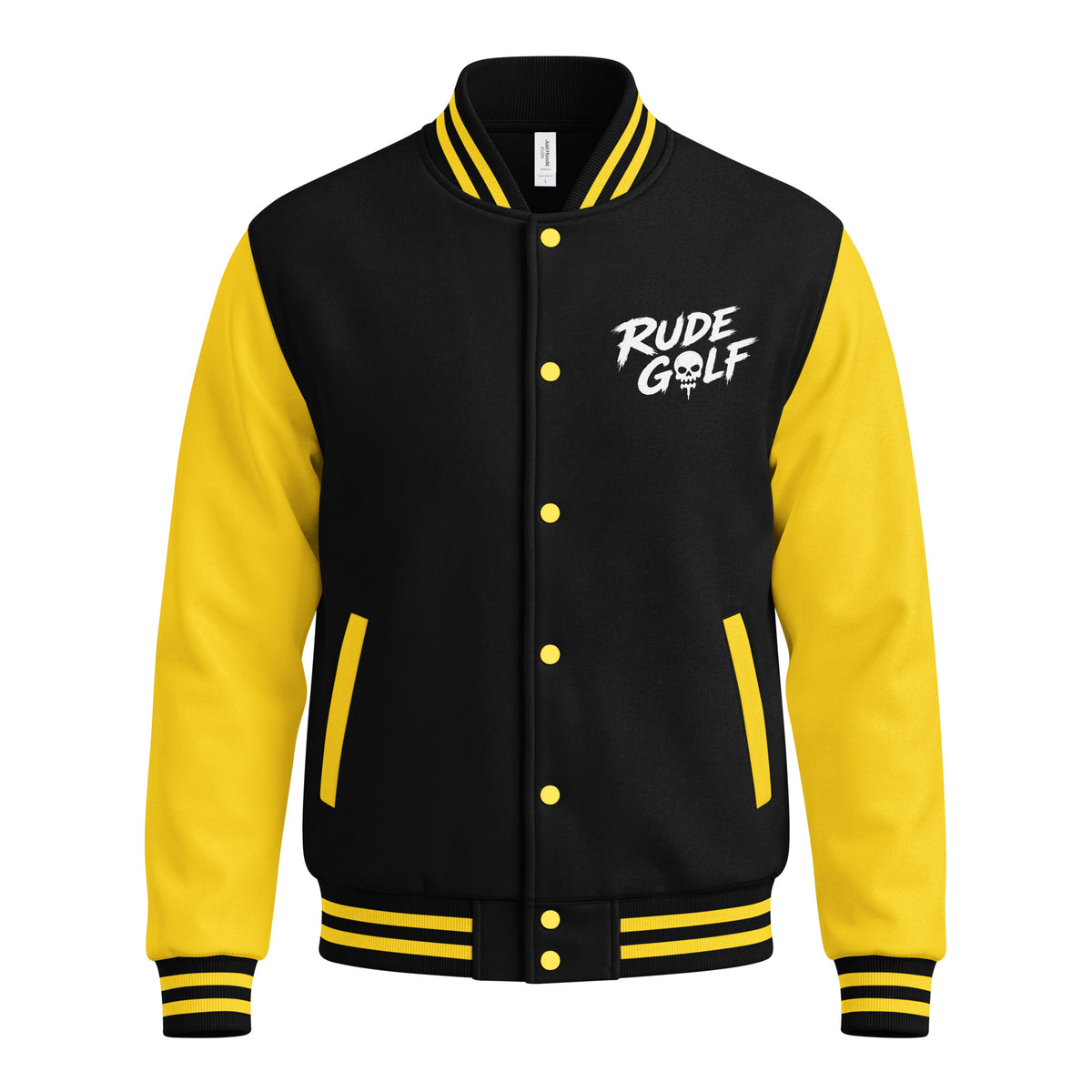 BITE THE DUST – Heavyweight Letterman Jacket — front view