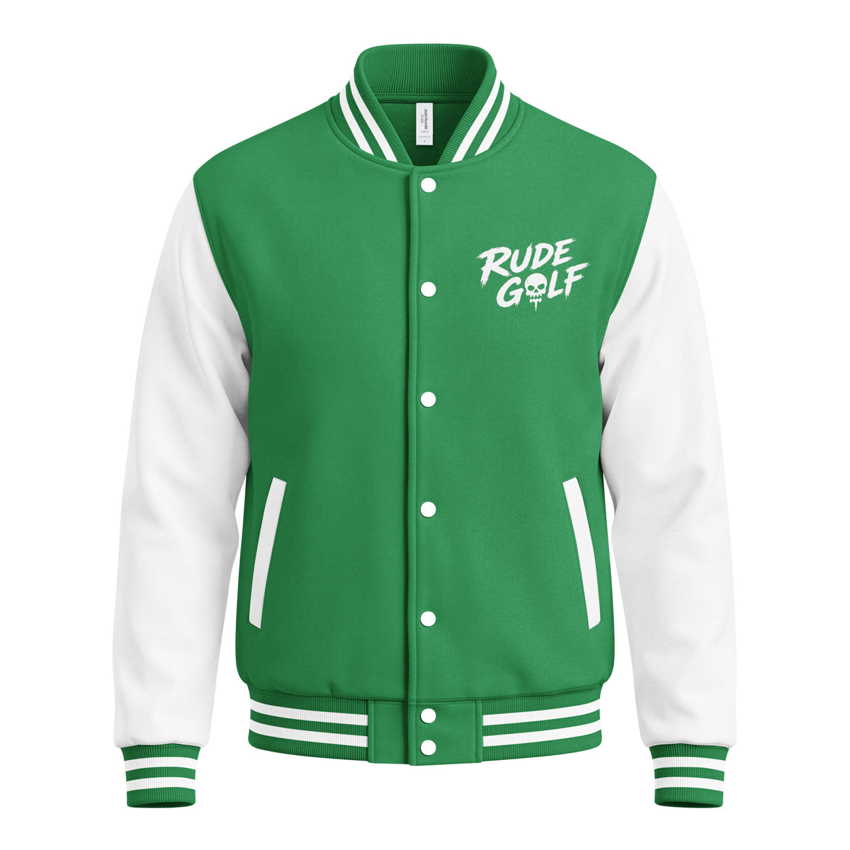 BITE THE DUST – Heavyweight Letterman Jacket — front view