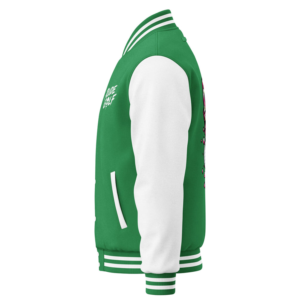 BITE THE DUST – Heavyweight Letterman Jacket — left side view