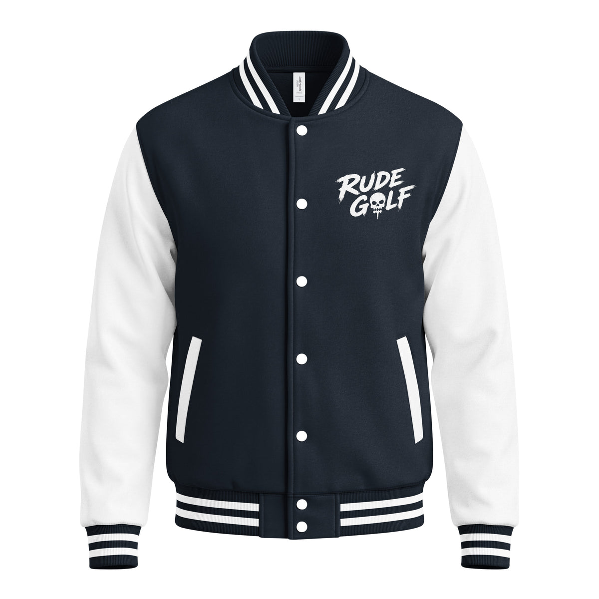 BITE THE DUST – Heavyweight Letterman Jacket — front view