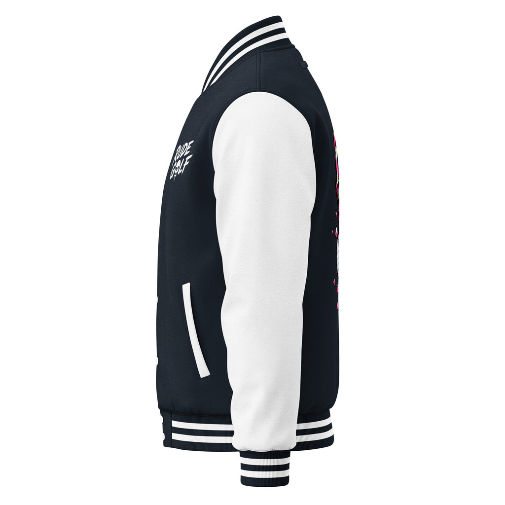 BITE THE DUST – Heavyweight Letterman Jacket — left side view