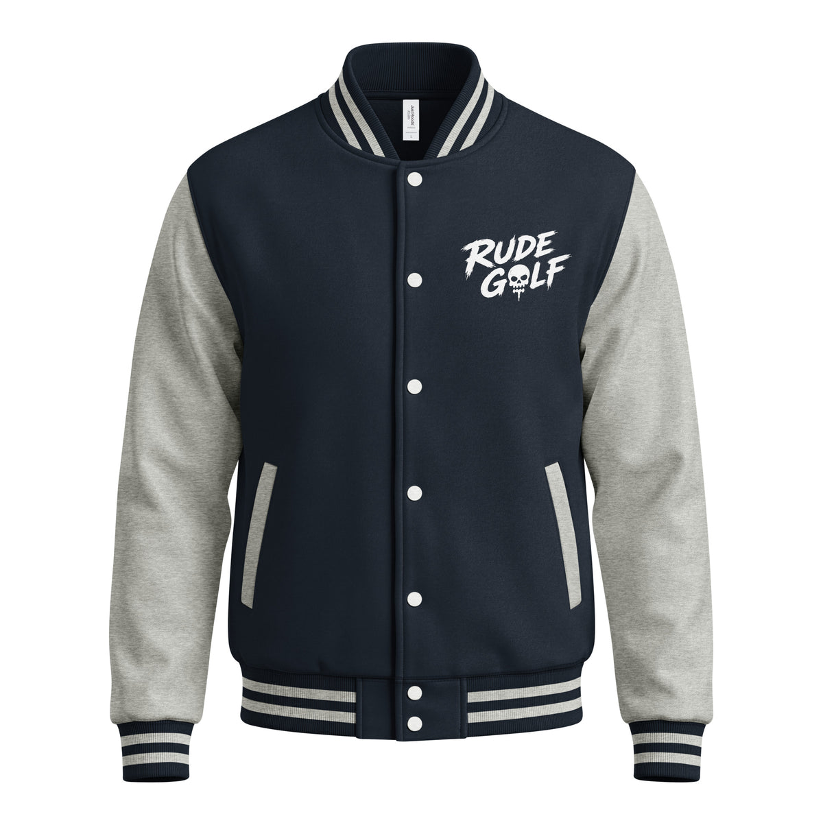 BITE THE DUST – Heavyweight Letterman Jacket — front view
