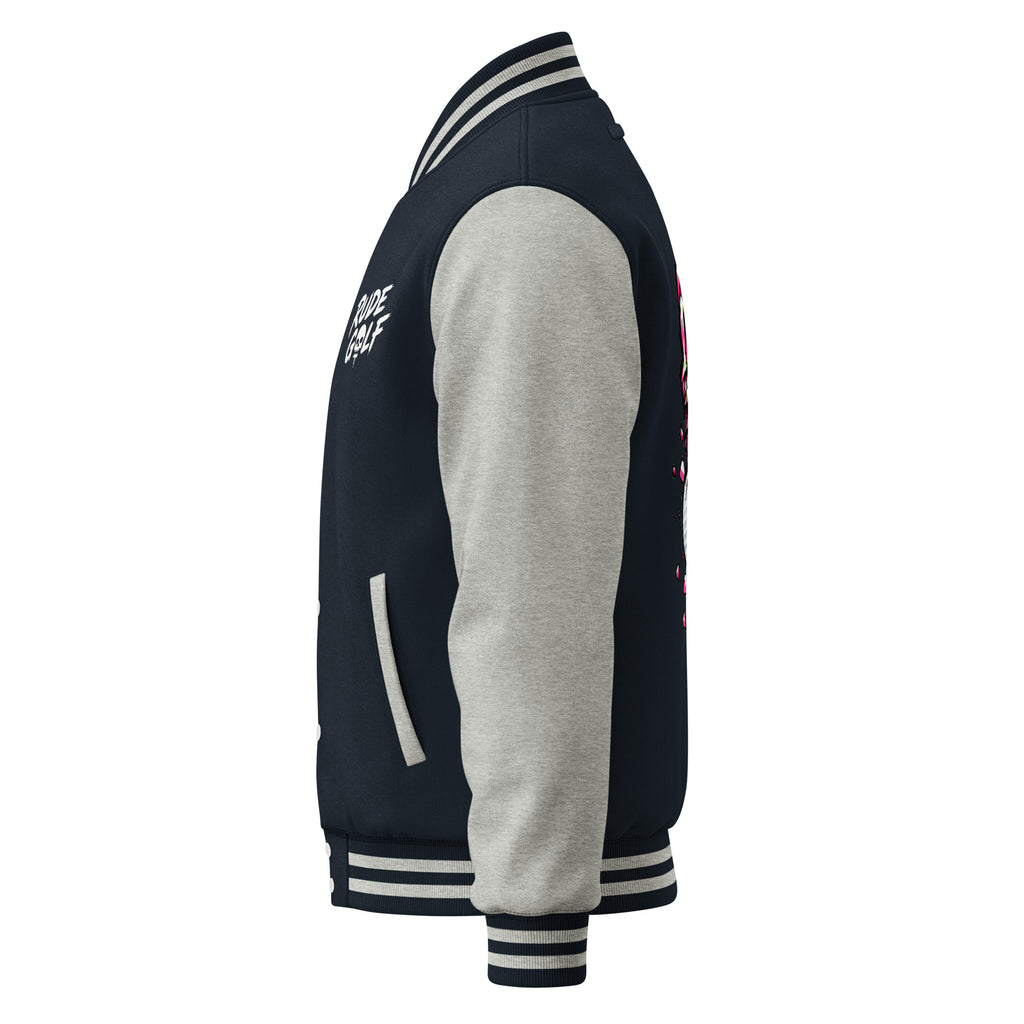 BITE THE DUST – Heavyweight Letterman Jacket — left side view
